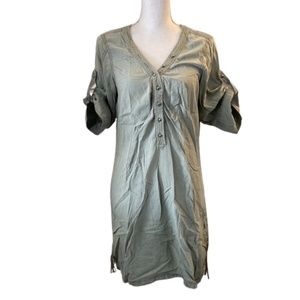 SIGNAL shirt dress style safari clay green minimal